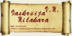 Vaskrsija Milakara vizit kartica